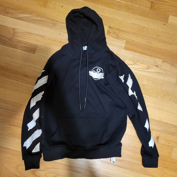 Rare Off White Tape Hoodie - Picture 1 of 4